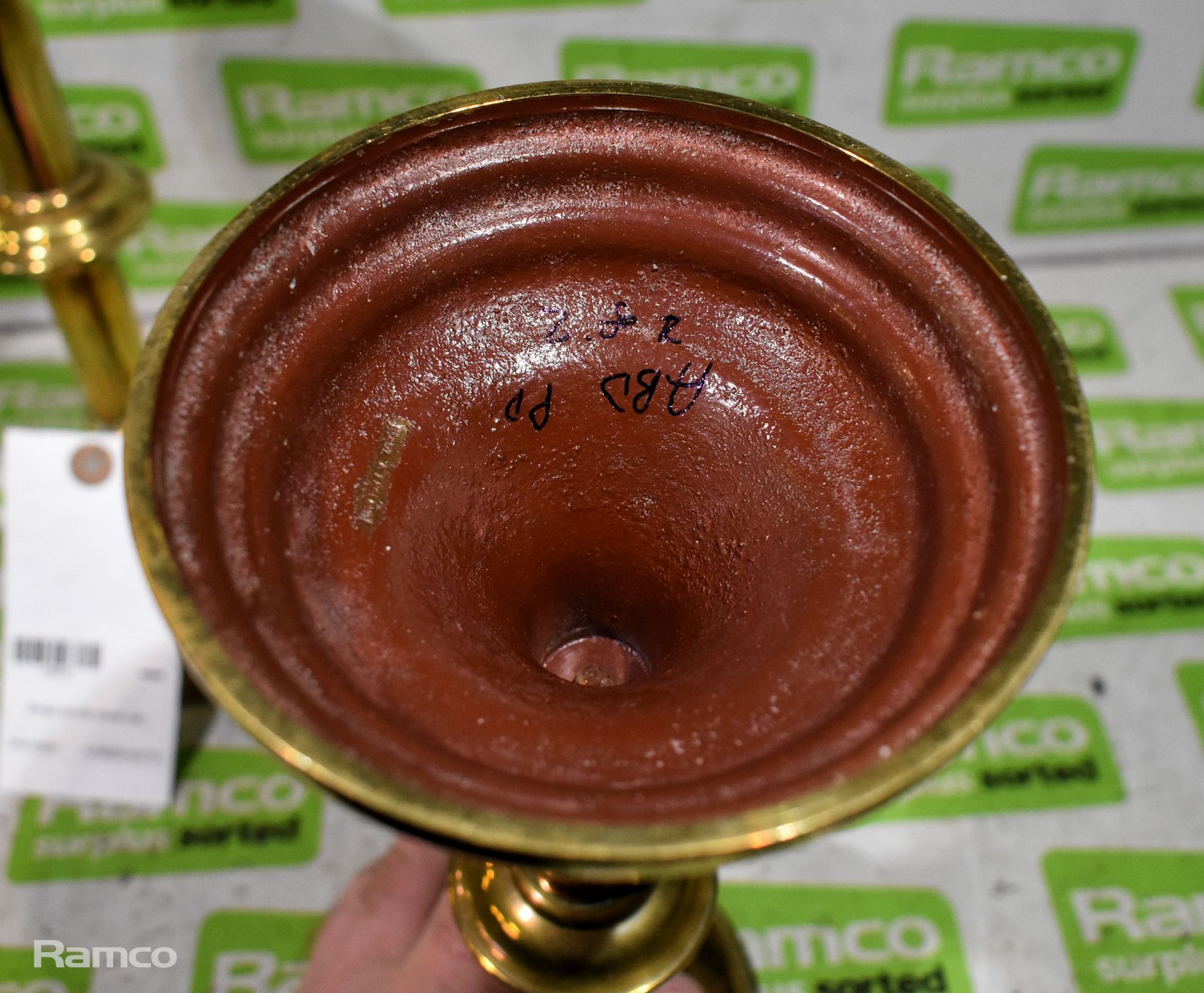 Pair of brass candlesticks - Image 4 of 4