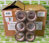 2 boxes of Scapa PVC packaging tape - 50m - 36 per box