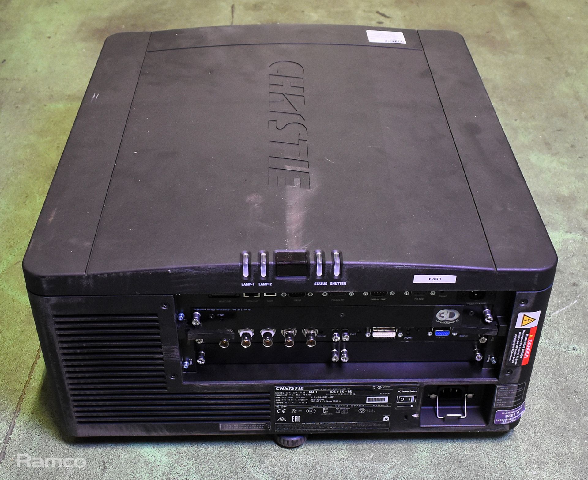 Christie DS+6K-M SXGA+ large venue projector - 100 / 240V - 50 / 60Hz - L 600 x W 500 x H 260mm - Image 4 of 13