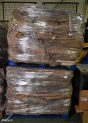 2x pallets of hessian sacks - L 700 x W 2 x H 1000mm - cut open on side