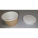 Savori cardboard take away hot pot containers & lids - 26 & 16oz - see description for details