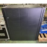 Cannon mobile server cabinet with spare shelves - W 1100 x D 600 x H 1300mm