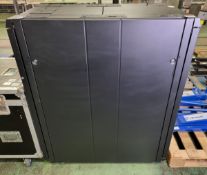 Cannon mobile server cabinet with spare shelves - W 1100 x D 600 x H 1300mm