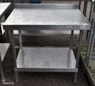 Stainless steel prep table with lower shelf - W 900 x D 650 x H 900mm