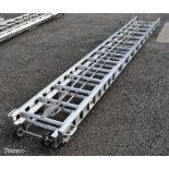 AS Fire & Rescue rope operated double extension 28 rung ladder - approx 23ft in length