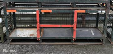 Metal mesh storage unit - W 2080 x D 660 x H 780mm