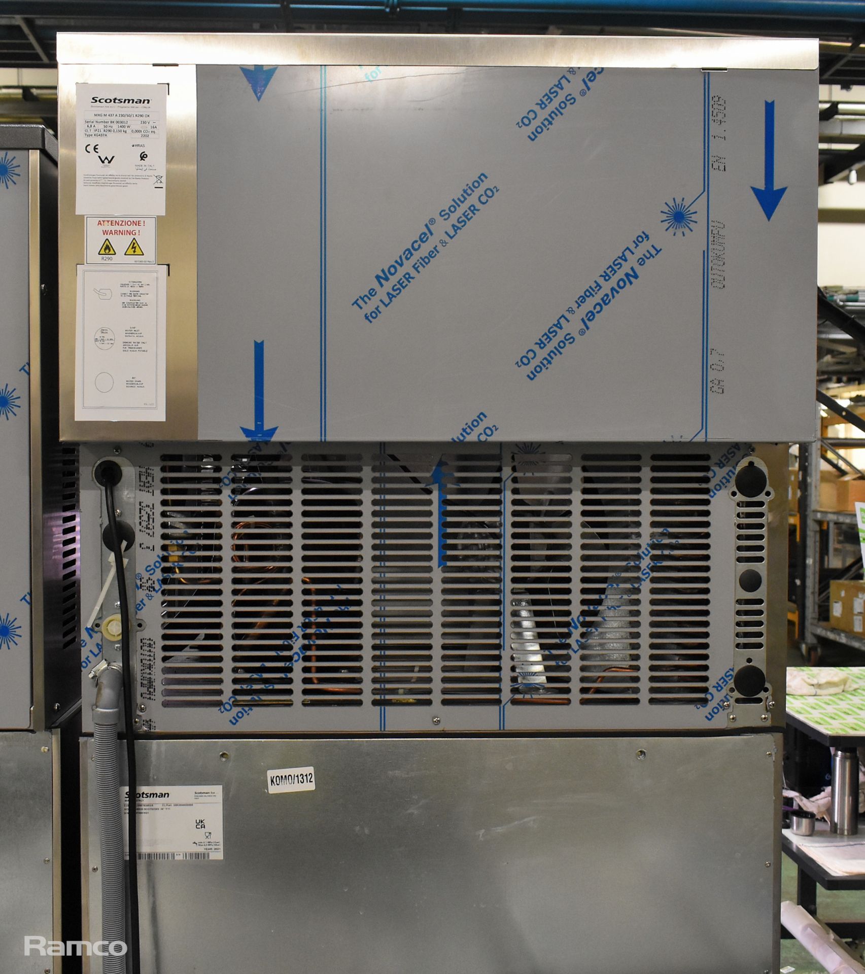 Scotsman MXG M 437 ice maker on Scotsman SB530 ice storage bin - W 770 x D 950 x H 1970mm - Image 3 of 8