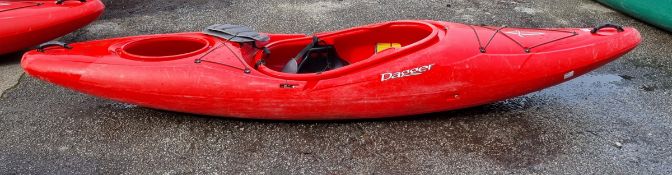 Dagger Katana polyethylene kayak - red - W 3200 x D 660 x H 420mm