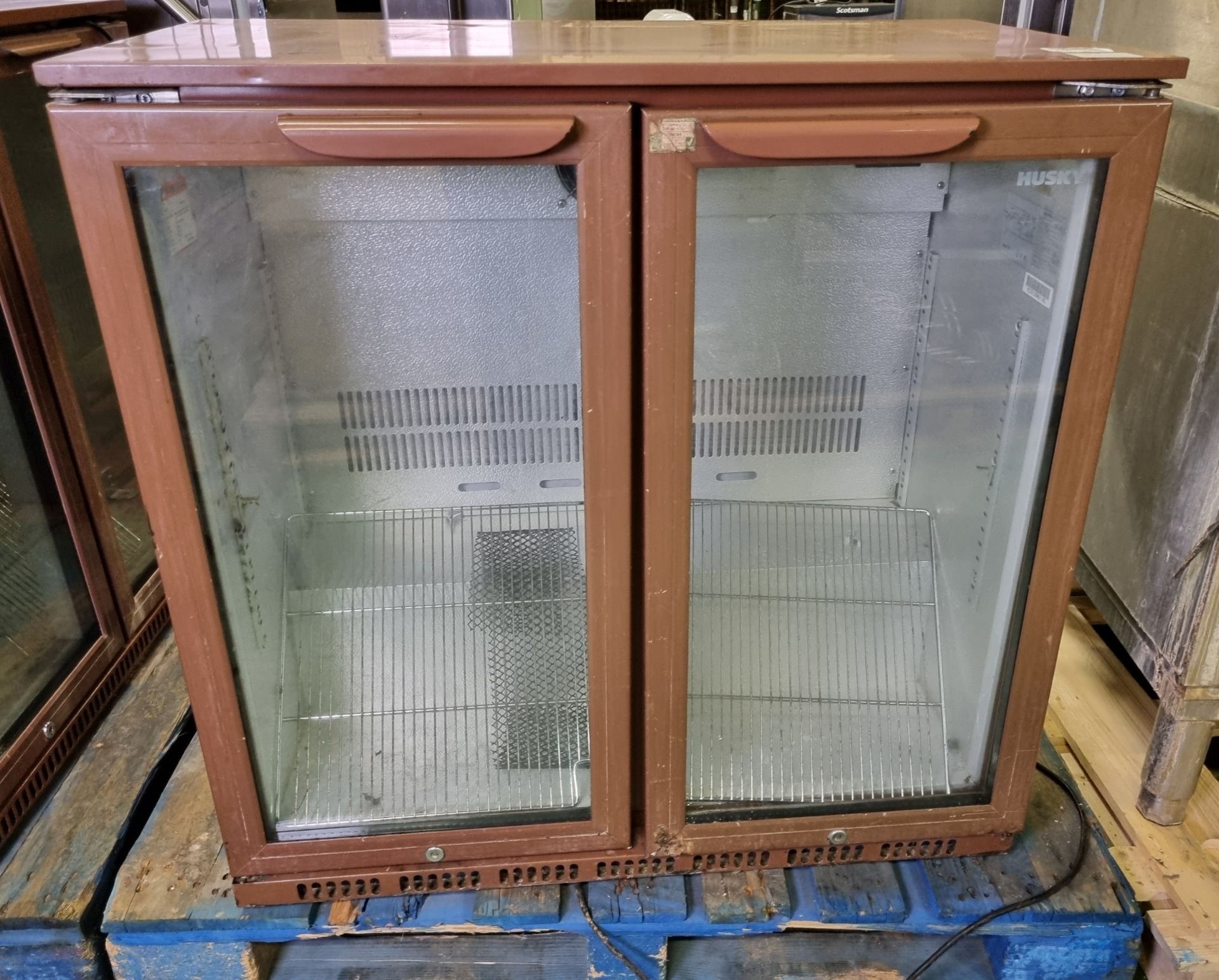 Husky HUS-C2 BRN-HY double door bottle cooler - W 900 x D 520 x H 900mm