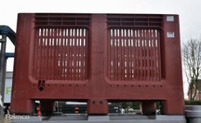 Plastic pallet tote tub - L 1200 x W 1000 x H 750mm