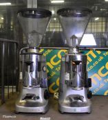 2x Mazzer Luigi Super Jolly AUT espresso coffee grinders