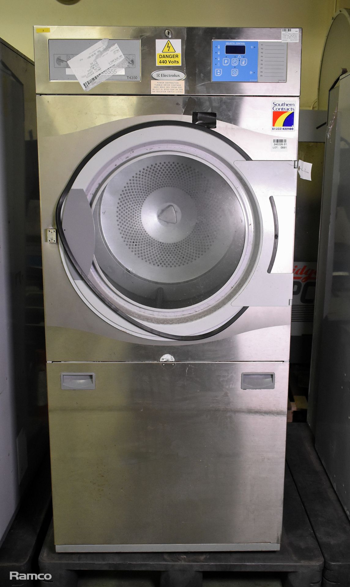 Electrolux T4350 professional tumble dryer - 349 litre drum volume - 3 phase 440V 60Hz