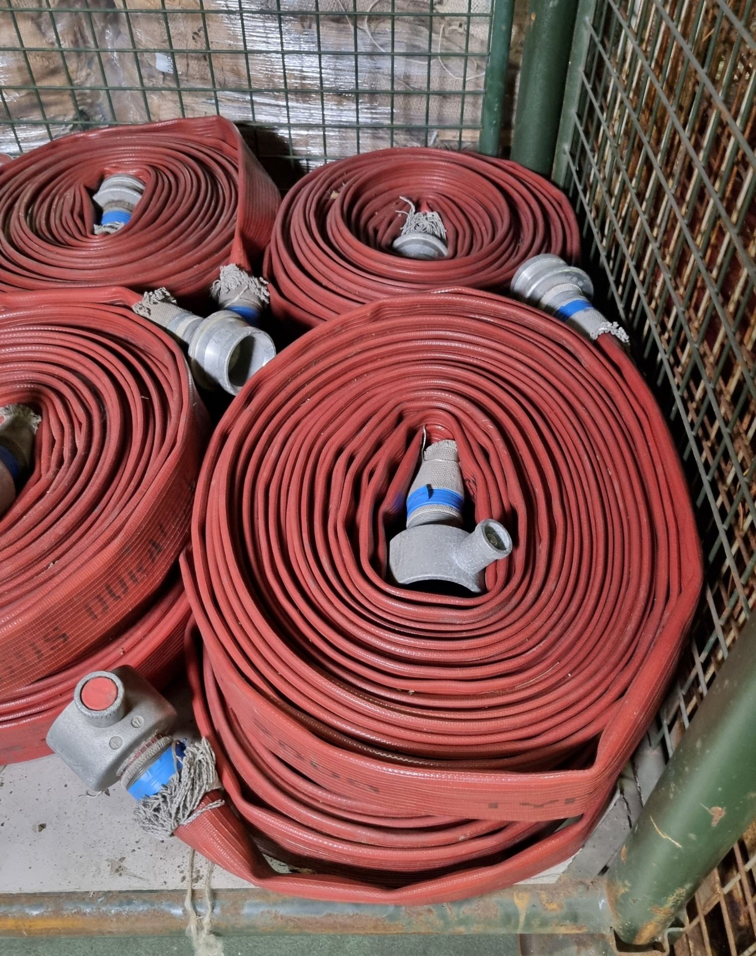 12x Angus Duraline 45mm lay flat hoses with couplings - approx 23m in length - Image 3 of 4