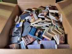 2x pallet sized boxes of books - fictional, non-fictional, military and mixed genre
