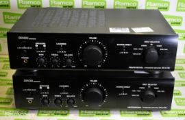 2x Denon DN-A100 integrated amplifiers