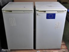 2x LEC L555WS single door undercounter larder fridges - W 500 x D 600 x H 840mm