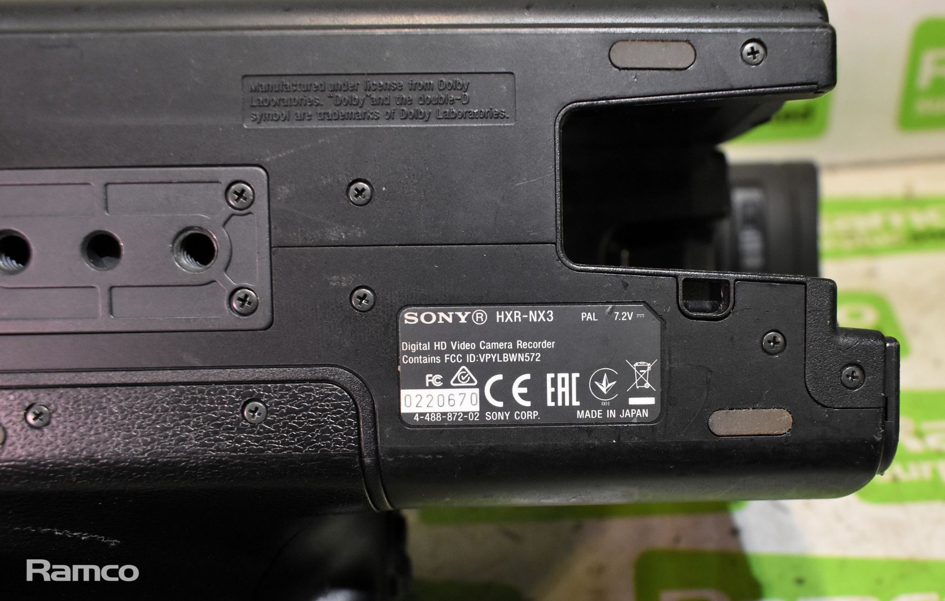 Sony HXR-NX3 digital HD video camera recorder - Image 9 of 9