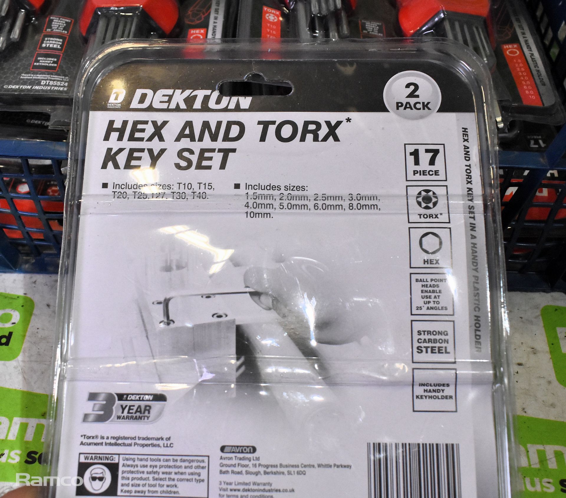 7x Dekton 17 piece hex and torx key sets - Bild 3 aus 4