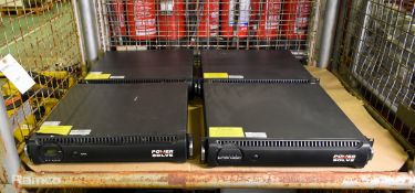 2x Power Solve PKR 3000-230X UPS - 6x AC output & 2x Power Solve PKR 2U battery case cabinets