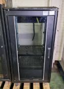 Mobile server cabinet - W 600 x D 600 x H 1150mm - MISSING REAR PANEL