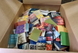 2x pallet sized boxes of books - fictional, non-fictional, military and mixed genre