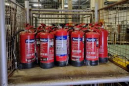 26x powder fire extinguishers - WILL NEED SERVICING AND REFILLING