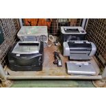 Various printers & projector - see description for details