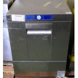 Hobart FX-A-SEF stainless steel under counter front control dishwasher - 440V