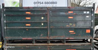 8 drawer chest storage unit - W 2080 x D 660 x H 960mm