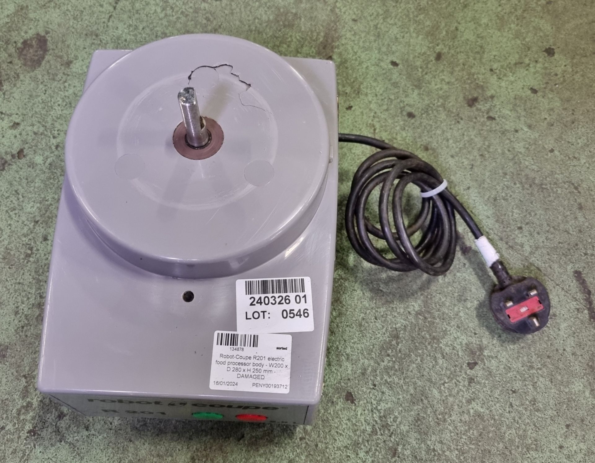 Robot-Coupe R201 electric food processor body - W200 x D 280 x H 250mm ...