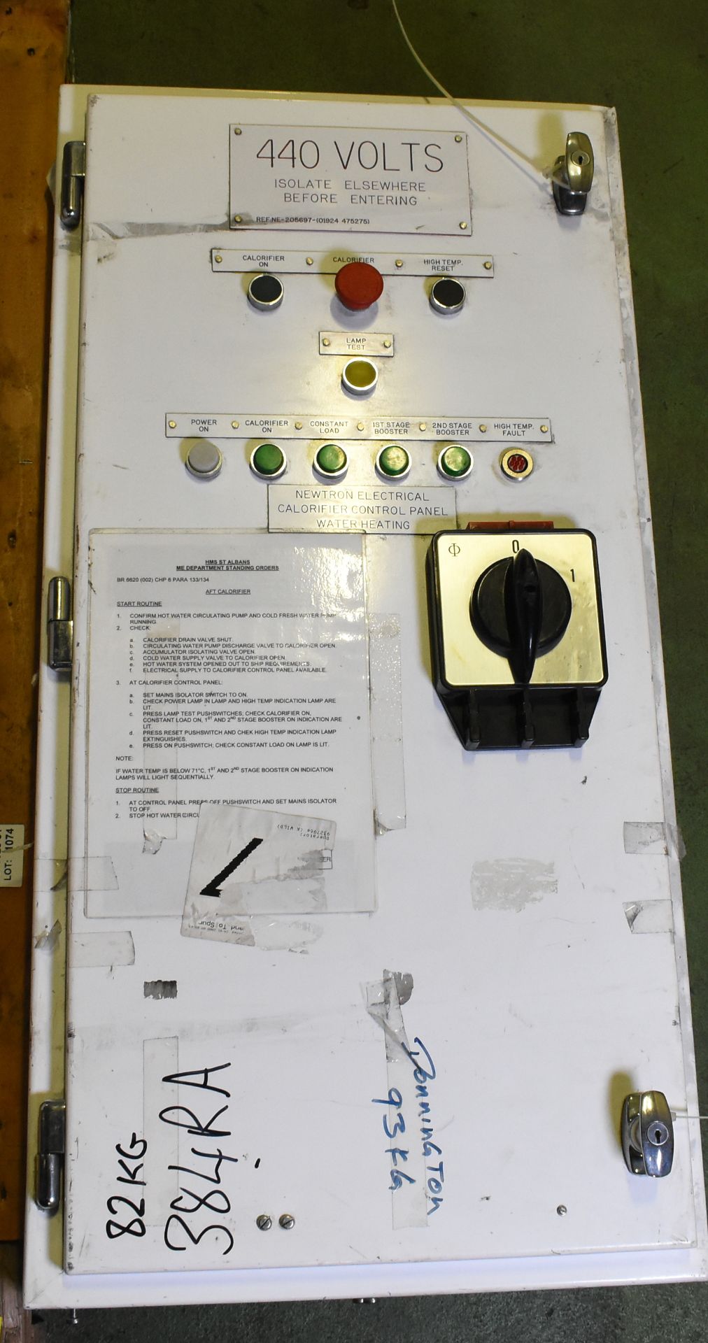 2x Calorifier control panels - 440V - W 500 x D 350 x H 1000mm - Image 4 of 5