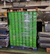 396x Green linbins and 10x pegboards - W 1800 x D 450 x H 20mm