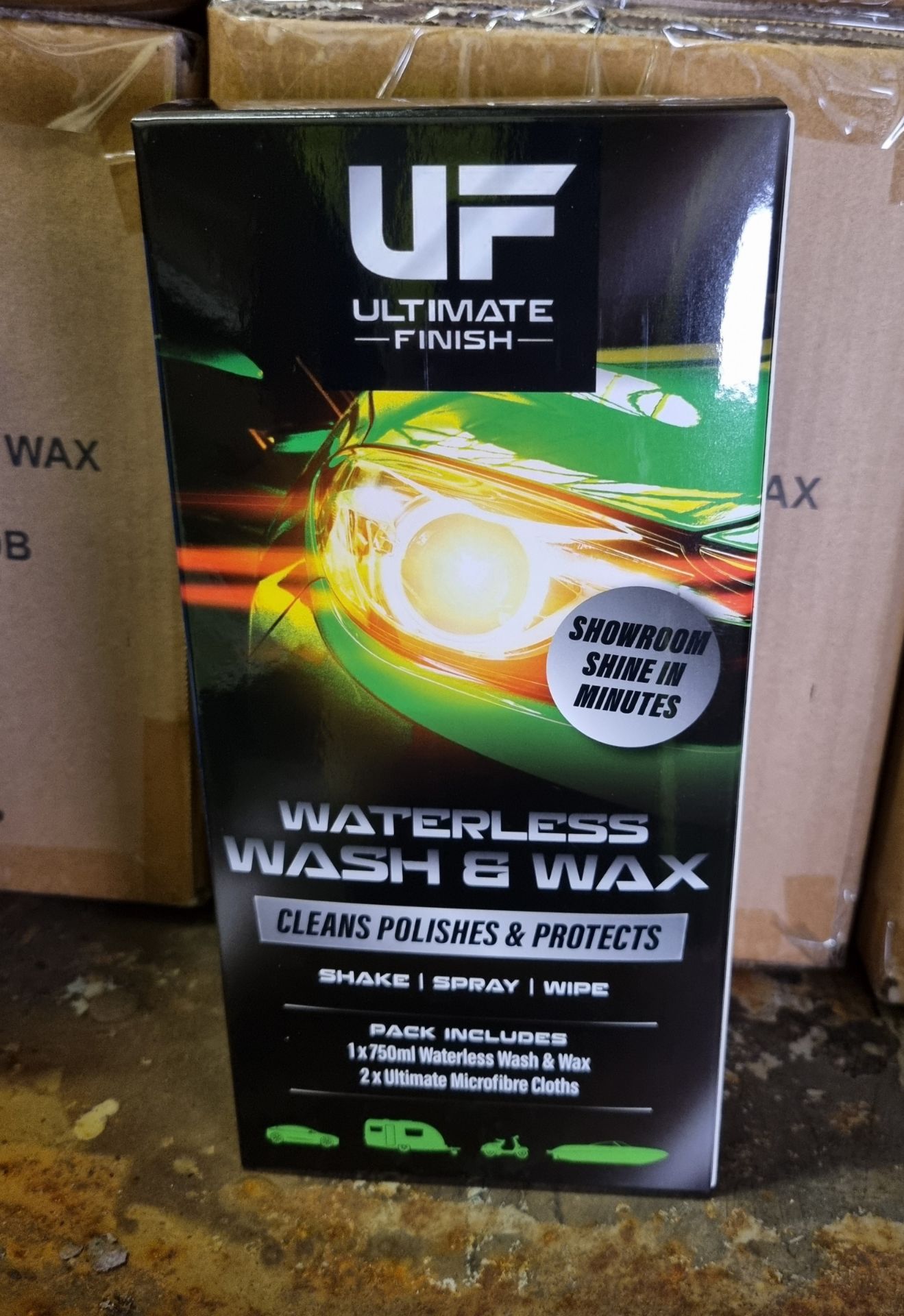 100x Ultimate Finish waterless wash & wax kits (750ml bottle and 2x microfibre cloths per pack) - Image 4 of 7