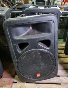 2x JBL EON1500 2 way speaker/stage monitors