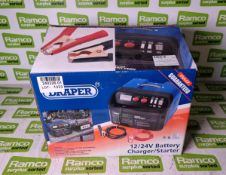Draper 25354 battery charger/starter - 12/24V - 240V input