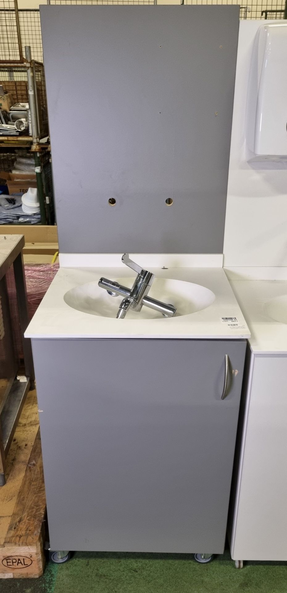Portable hand wash station with under counter storage & tap