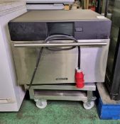 XpressChef MXP5223TLTN high speed oven on small stainless steel trolley - W 640 x D 750 x H 820mm