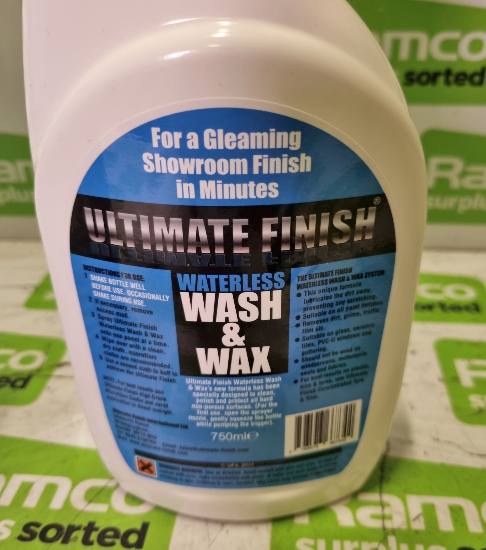 100x Ultimate Finish waterless wash & wax kits (750ml bottle and 2x microfibre cloths per pack) - Image 8 of 8