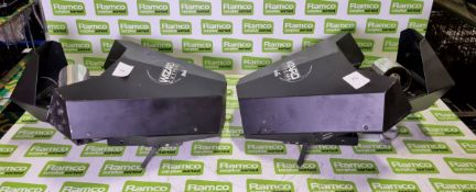 2x Martin Wizard Extreme EU discharge lights with rapid movement