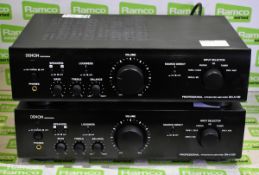 2x Denon DN-A100 integrated amplifiers