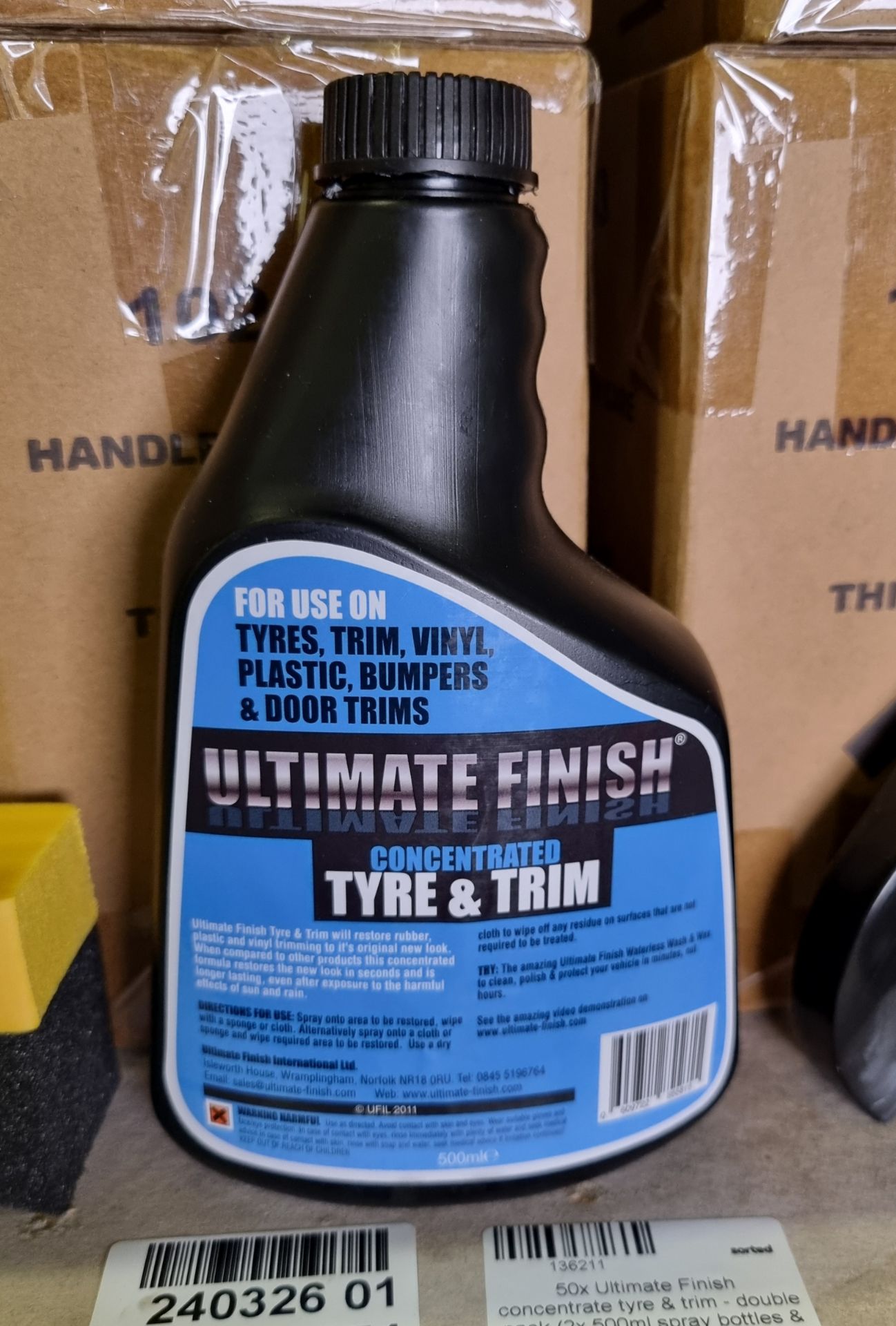 50x Ultimate Finish concentrate tyre & trim - double packs - 2x 500ml spray bottles & 2x applicators - Image 4 of 5