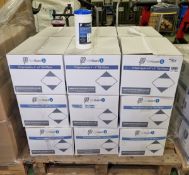 18x boxes of Micronclean Veriguard 1 polypropylene 8 inch x 8 inch tube wipes