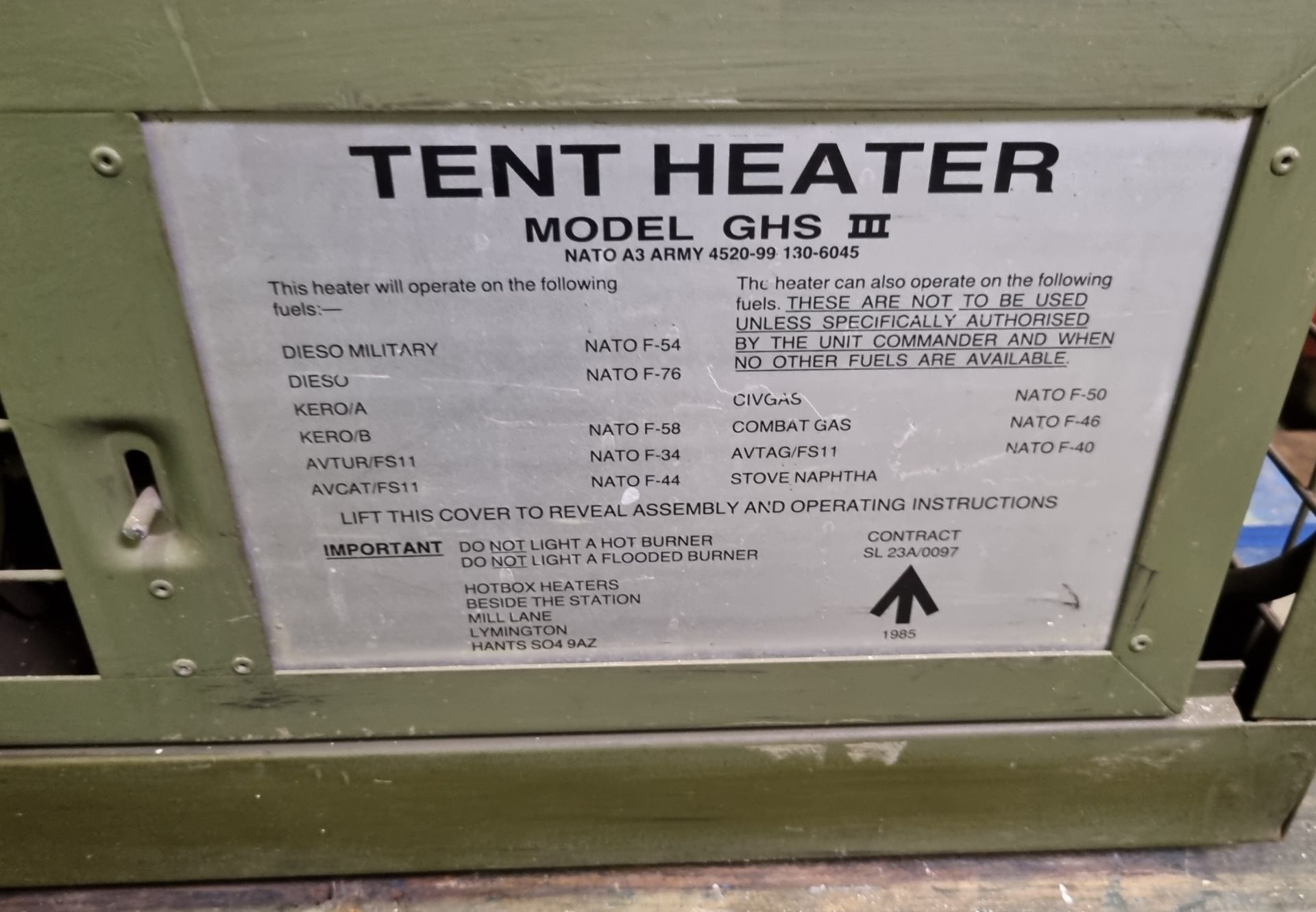 Tent Heater Model GHS 3 (please see pictures for the accessories included) - Image 2 of 6