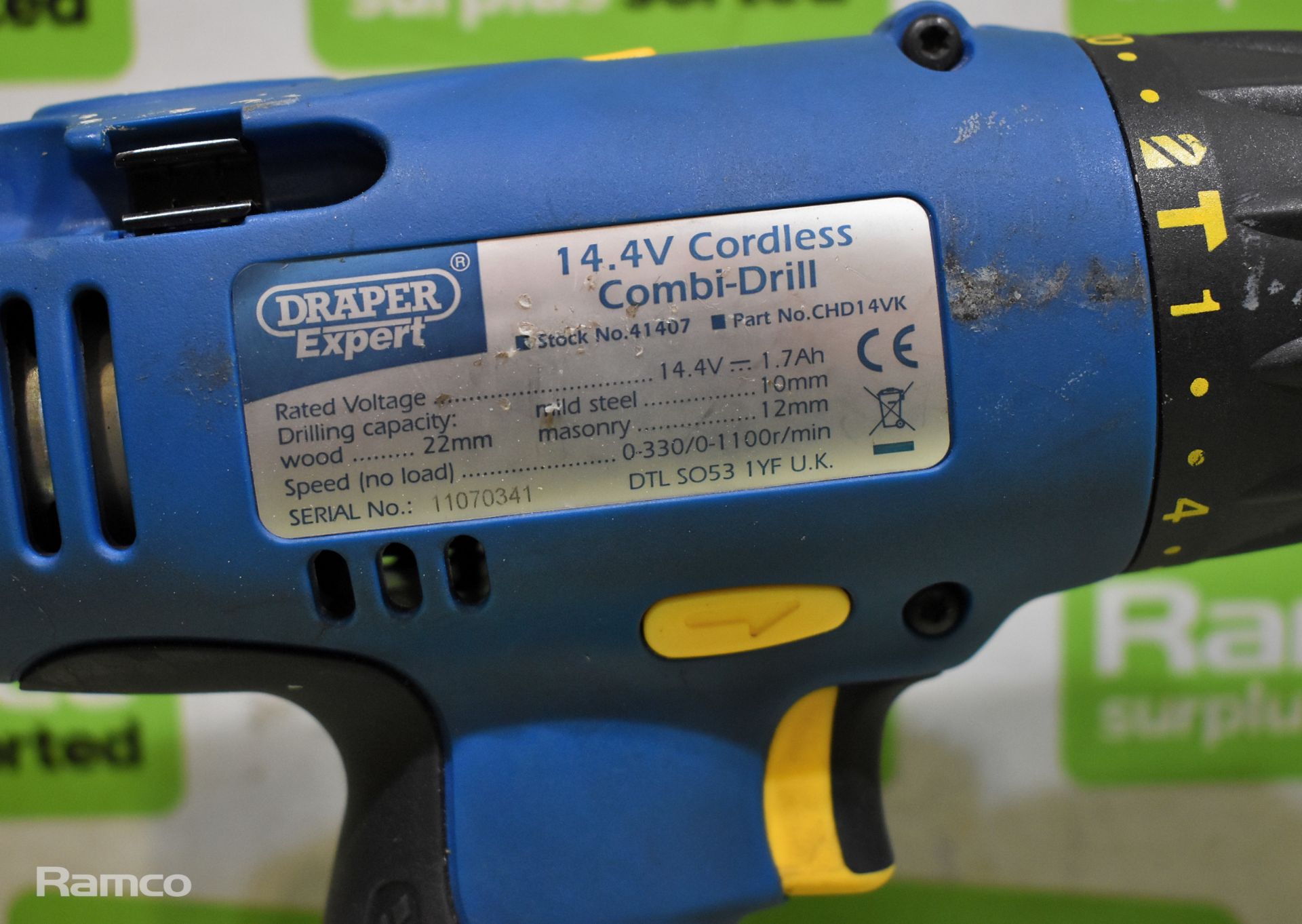 Draper Expert CHD14VK cordless combi-drills - full details in desc. - Image 4 of 8