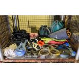 Climbing equipment - fibrous ropes, stainless anchor strops, slings, shackles and carabiners