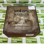 Solon Electric Waffler - waffle maker in wooden box