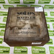 Solon Electric Waffler - waffle maker in wooden box