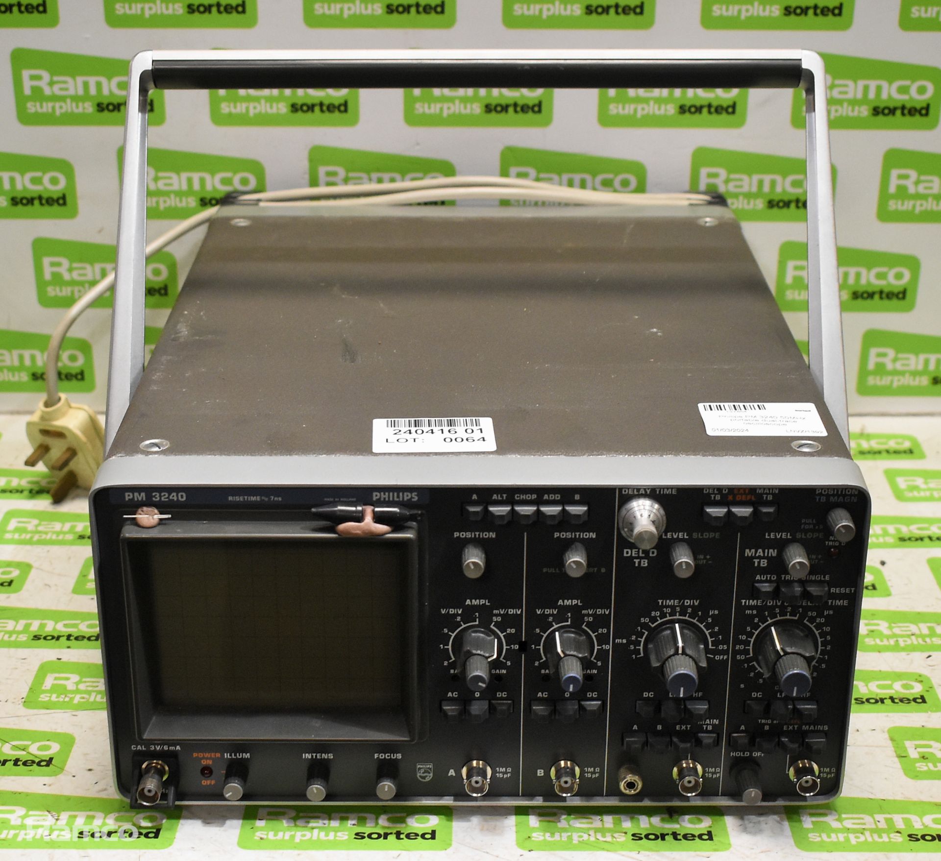 Philips PM 3240 50MHz portable dual-trace oscilloscope