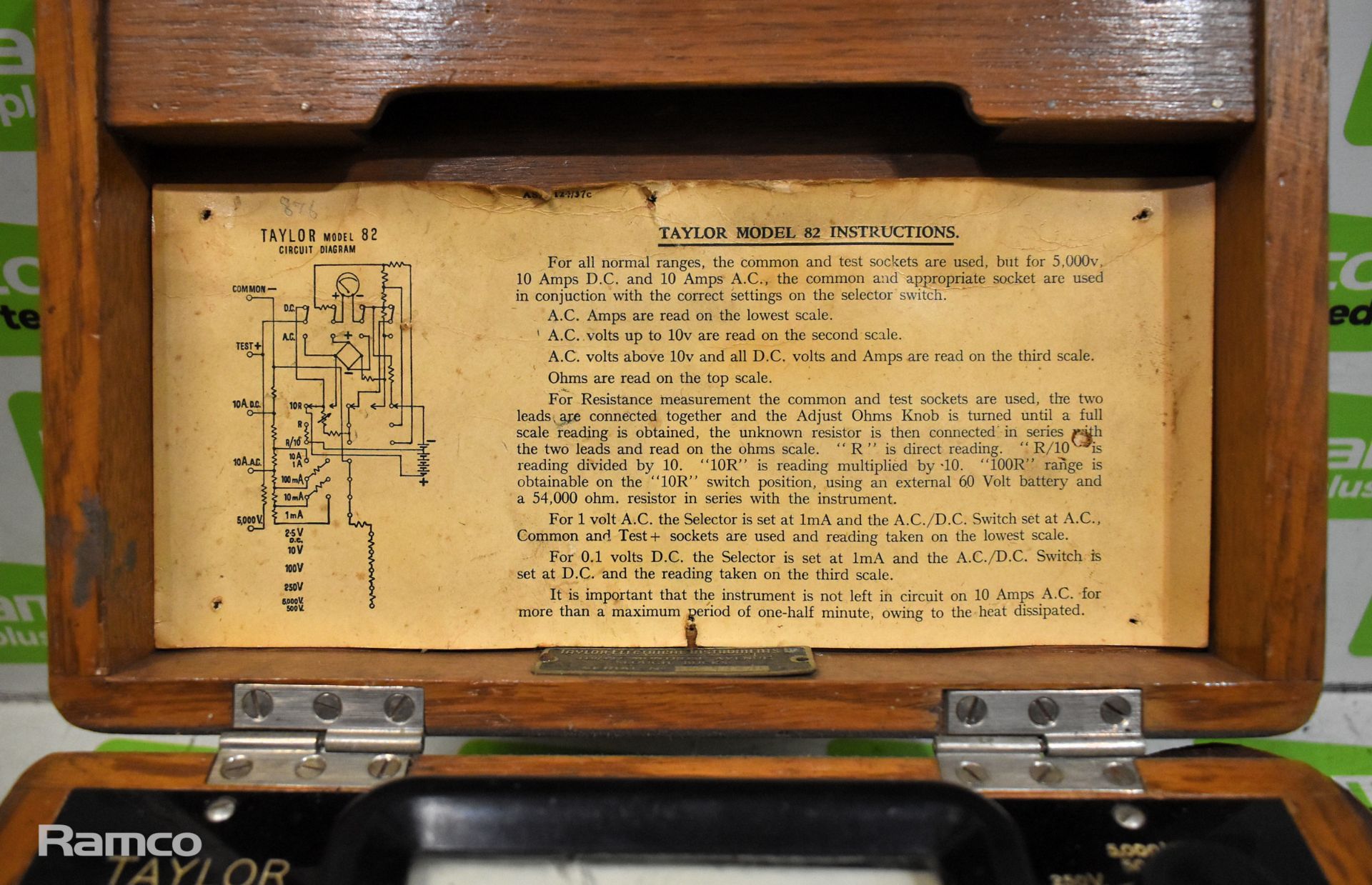 Taylor Model 82 universal meter - Image 4 of 8