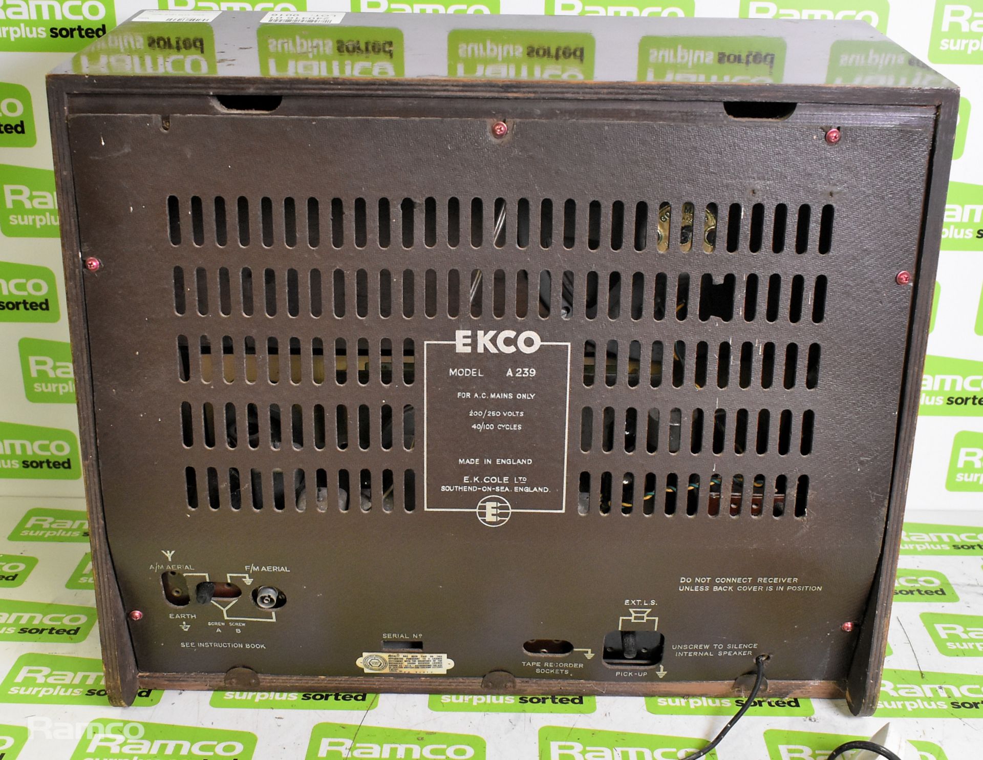 Ekco A239 valve radio - Bild 6 aus 9